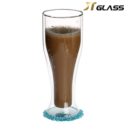Clear Double Wall Insulated Thermo Glass Tumbler Beer cup