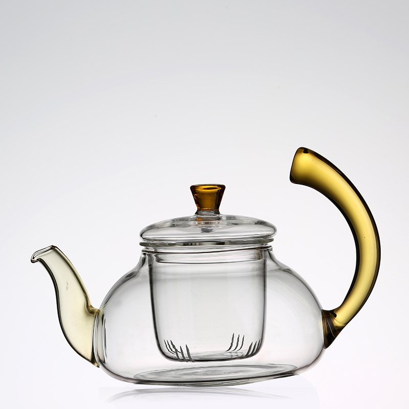 Stainless Steel Infuser for Loose Leaf Blooming Flower Tea Set Glass Teapot