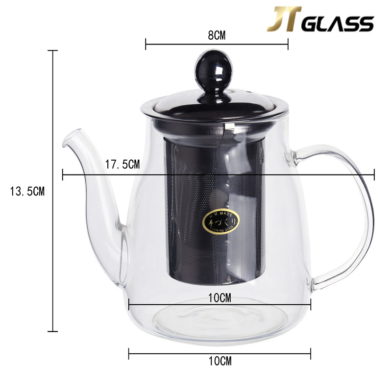Glass Teapot Manufacturer Custom Great For Tea Juice Water Hot And Iced Borosilicate Glass Teapot 
