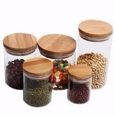 High Qanlity Borosilicate Glass Storage Jar with Lid Food Safe