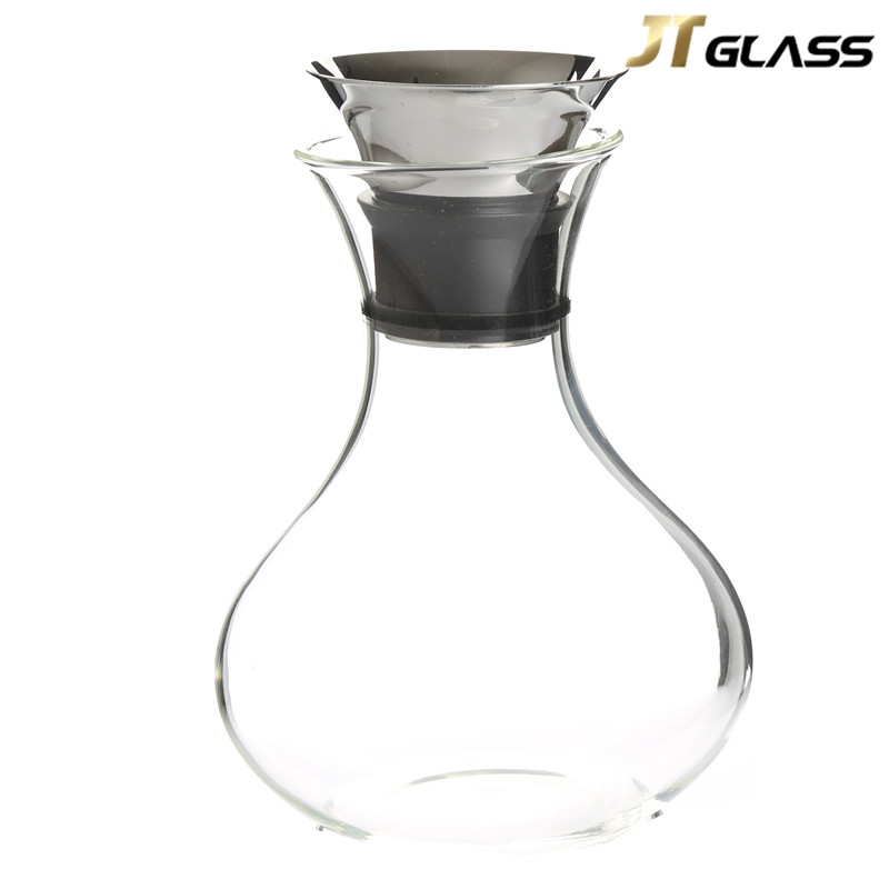 Borosilikatglas Wasserkrug Wasserkaraffe Mit Edelstahl Deckel Glaskaraffe