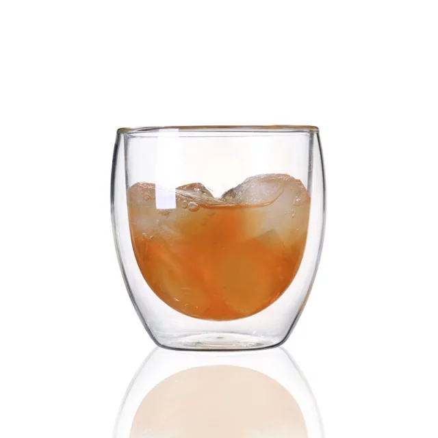 【HOT SALE】Double wall glass cup JT-D102 250ml