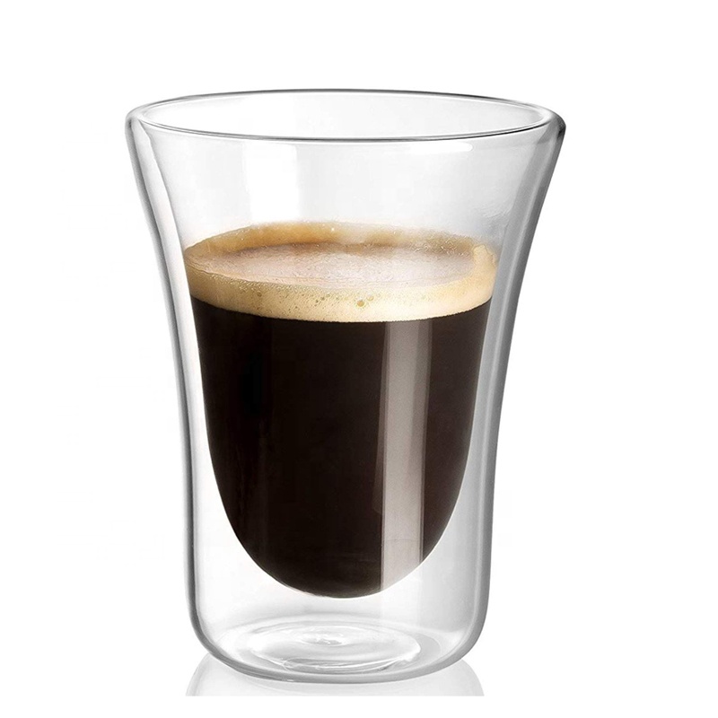 High Quality Borosilicate Handmade Double Wall Glass Bear Shape Cup Coffee Mug