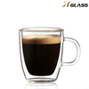 Customized Elegant Design Thermal Insulated Double Wall Glass Latte Espresso Coffee Mug With Handle