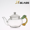 Transparent glass teapot strainer steel infuser transparent basket teapot tea set