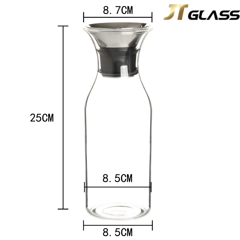 In Stock Lead Free Water Jug High Borosilicate Glass Cold Water Bottle For Restaurant And Hotel 