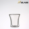 China wholesale Custom heat resistant double layer borosilicate glass cup 