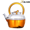 Wholesale Factory New Pumpkin Shape 600ml Clear Glass Teapot Maker 
