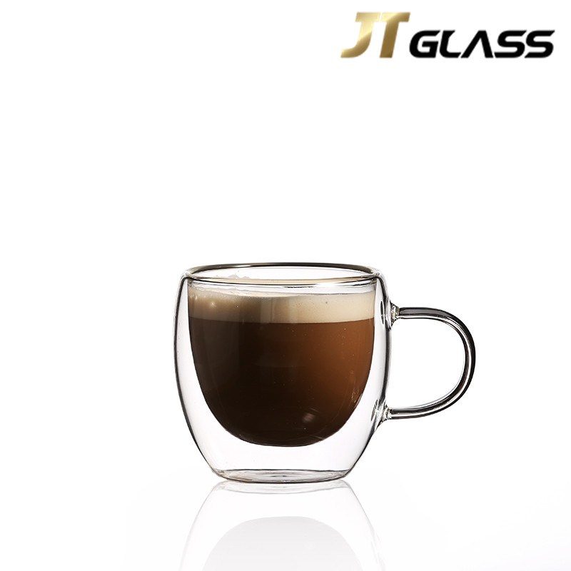 200ml Wholesale Cheap Thermal Double Wall Glass Coffee Glass Cup Mug