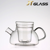 Fire Resistant Glass Teapot Borosilicate Glass Tea Pot Heat Resistant Glass Teapot with Bamboo Lid And Infuser