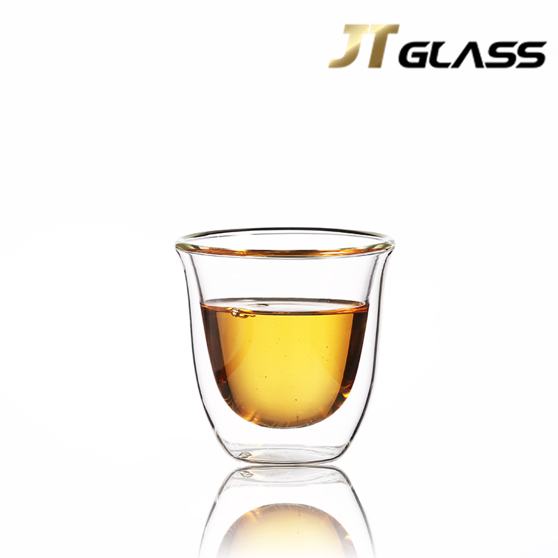 Wholesale Double Wall Borosilicate Glasses Clear Insulated Cups in Chinese Hejian Jia Teng
