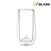 Heat-Resistant Insulated White Craft Glass Coffee Tea Cups 