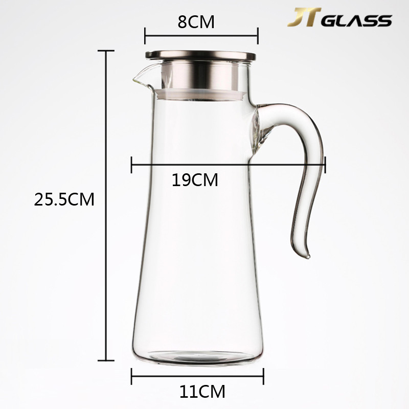 Attractive Price Factory Heat Resist Borosilicate Glass Hot/Cold Water Jug Pitcher 