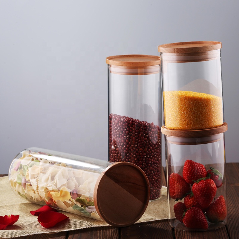 Borosilicate Glass Storage Jar with Lid food safe