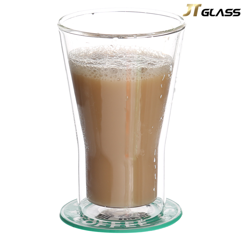 Heat Resistant Cheap Transparent Double Layer Wall Glass Cup for Tableware 