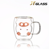 Double-layer Insulation Anti-scalding Pig Water Cup Cute Creative Bring Water Tea Cup Couple Cup 