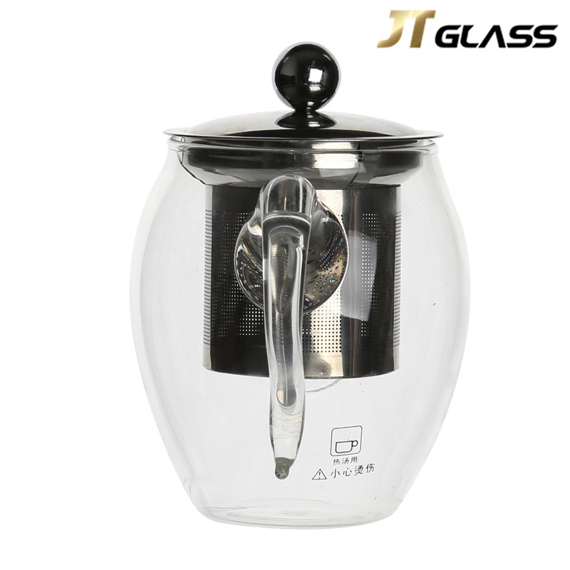 Glass Teapot Tea Cup 350ml with Infuser and lid for green or herbal tea