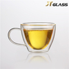 Clear Drinking Borosilicate Glass Tea Cup With Handle 